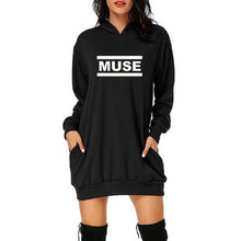 Load image into Gallery viewer, Loose Fit Long Sleeve Thick Hoodie Dress
