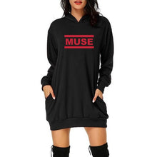 Load image into Gallery viewer, Loose Fit Long Sleeve Thick Hoodie Dress
