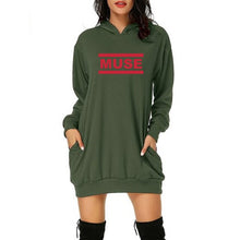 Load image into Gallery viewer, Loose Fit Long Sleeve Thick Hoodie Dress
