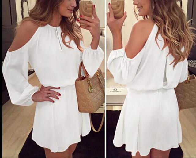 Chiffon Full Sleeve Mini Dress