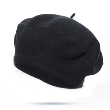 Load image into Gallery viewer, Warm Wool Winter Solid Color Retro Beret Caps
