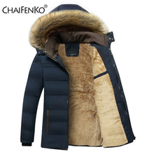 Load image into Gallery viewer, Thick Fleece Waterproof Hooded Fur Collar Parka
