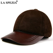 Load image into Gallery viewer, Leather  &amp; Suede Solid Autumn Cap
