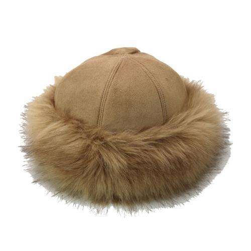 Mongolian Style Suede & Fluffy Warm Snow Hat