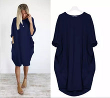 Load image into Gallery viewer, Half Sleeve Oversized T-shirt Dress
