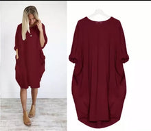 Load image into Gallery viewer, Half Sleeve Oversized T-shirt Dress
